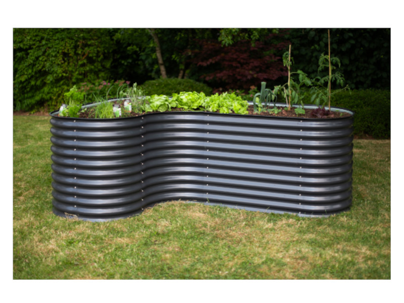 WESTMANN Hochbeet Metall L-Form 240x160x82 cm anthrazit
