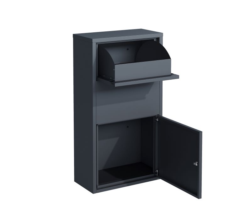 WESTMANN Briefkasten Pollux Stahl mit Paketbox freistehend