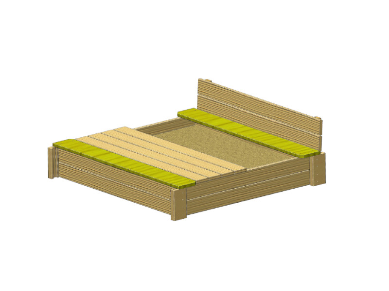 WENDI TOYS Sandkasten Deluxe 120x120x25