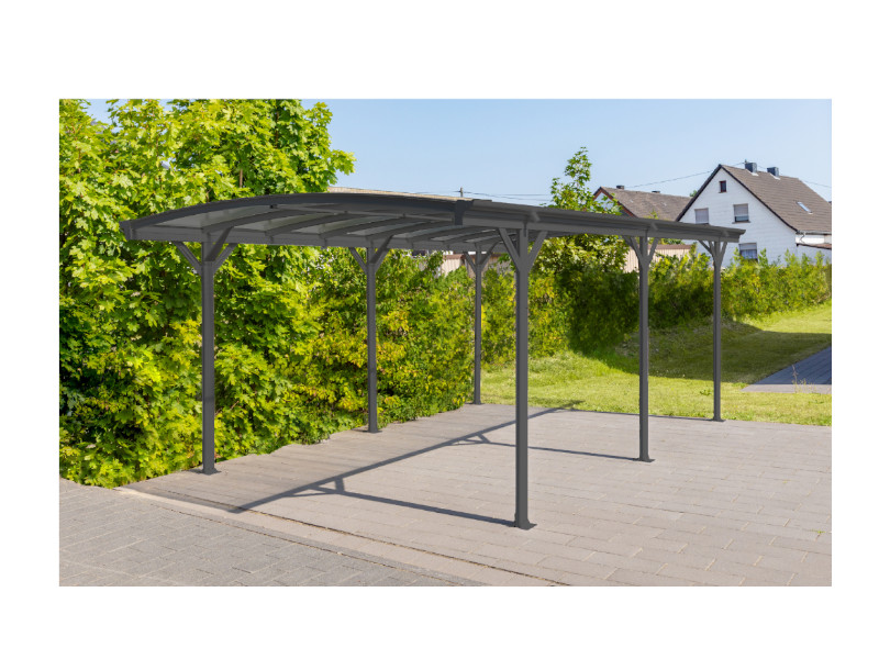 WESTMANN Rundbogen Carport 300x505x220 anthrazit 15m²