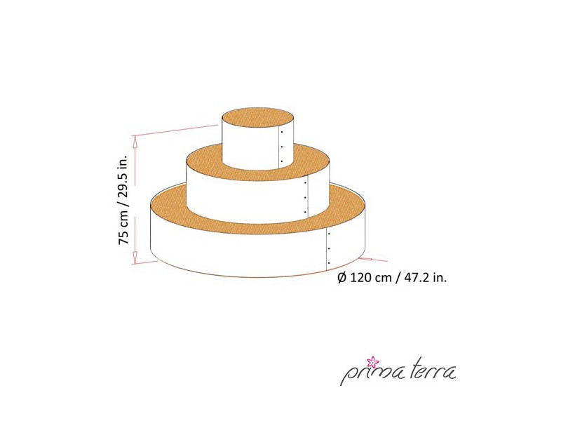 PRIMA TERRA Pflanzenpyramide Metall Edelrost d=120cm