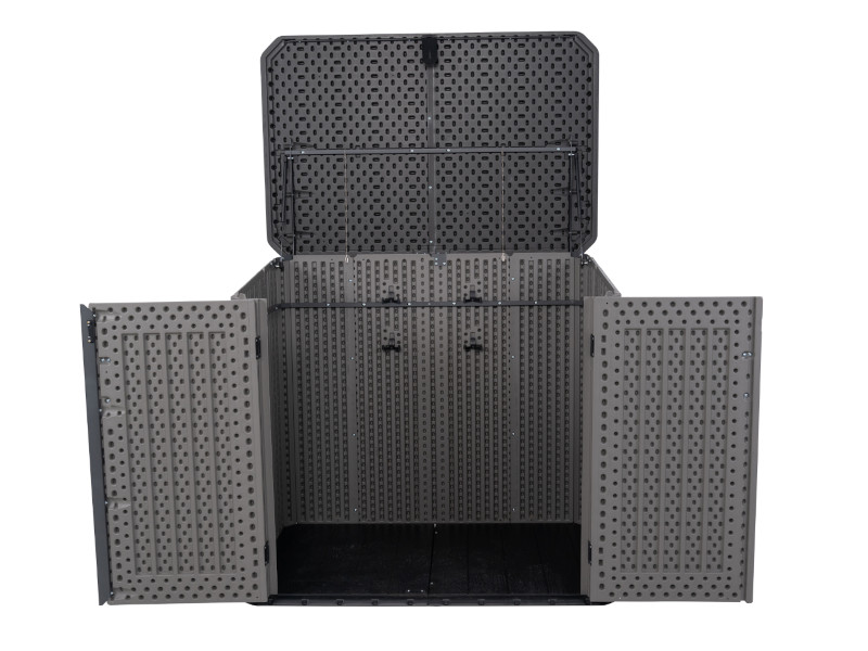 LIFETIME Gartenbox Mülltonnenbox Kunststoff 2x240l grau